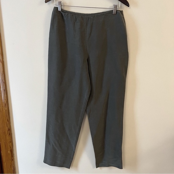 Eileen Fisher Gray Dress Pants Lightweight Side Zipper Close Tapered Leg Small - Picture 1 of 8
